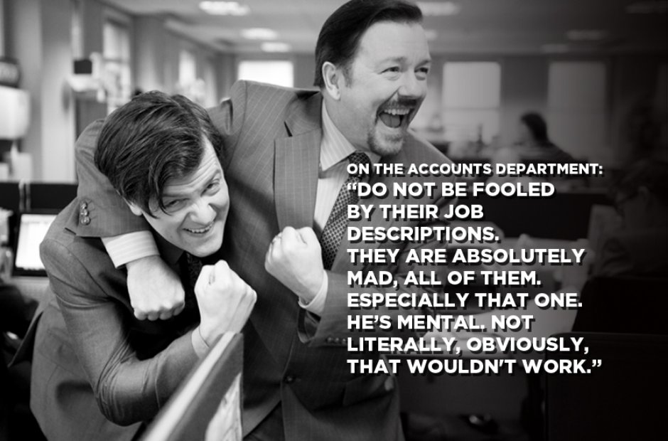 David Brent On The Accounts Department “I’m A ChilledOut Entertainer